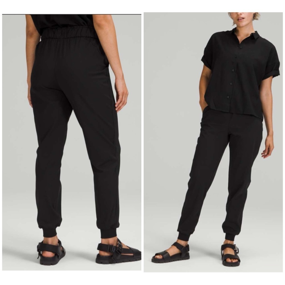 Lululemon stretch high rise jogger pants black 2